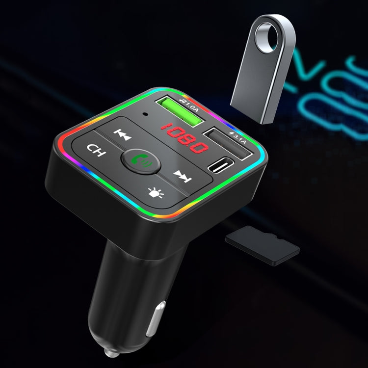 F2 Car FM Transmitter MP3 USB Charger Player with LED Backlight FM Transmitter with Bluetooth Transmitter Car Player Kit