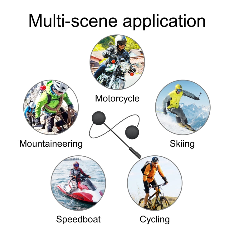 T4 Motorcycle Helmet Bluetooth Headsets BT 5.0 Stereo Automatically Connect to Support SIRI