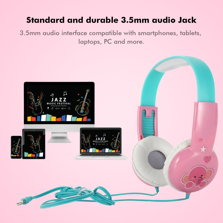 KID101 Portable Cute Children Learning Wired Headphone