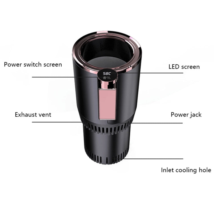 2-in-1 Smart Car Cup Cooler Outdoor Travel Heater Portable Auto Mini Refrigerator 12V Cooling Heating Cup and Drink Holder