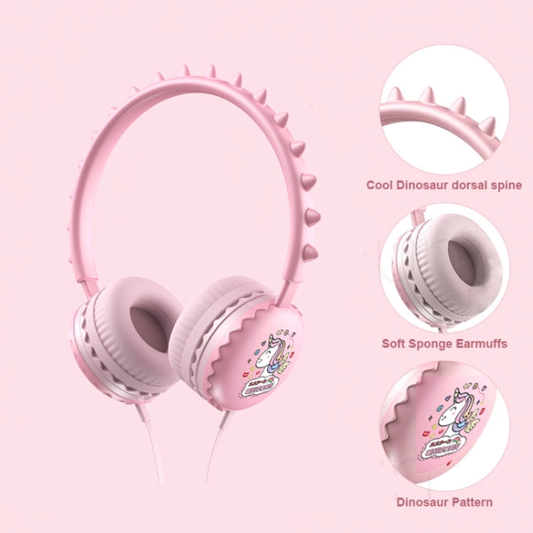 Y19 Cute Cartoon Wired Headphones For Children Kids With Microphone Stereo Music Helmet Earphones For Kids Gifts