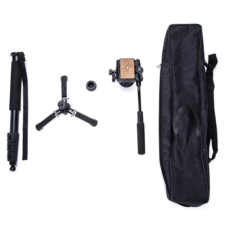 YUNTENG VCT-288 Tripod Mount Monopod with Fluid Drag Head