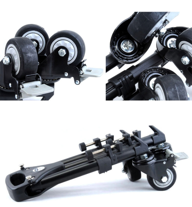 YUNTENG 901 Aluminium Alloy Camera Tripod Foot Wheel Tripod Pulley Base, Load 30KG