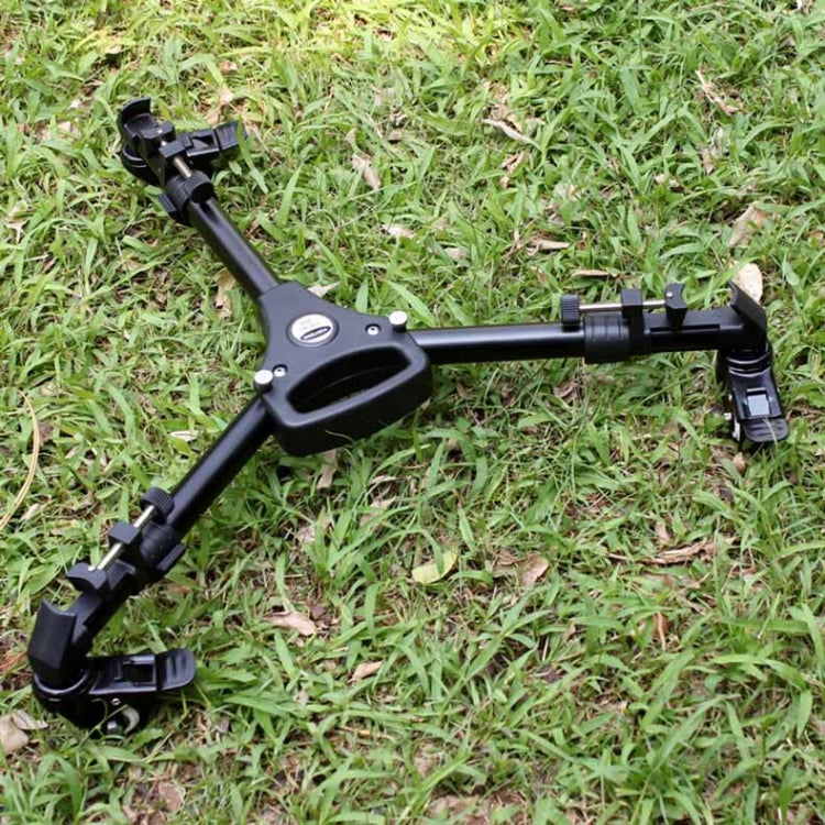 YUNTENG 901 Aluminium Alloy Camera Tripod Foot Wheel Tripod Pulley Base, Load 30KG