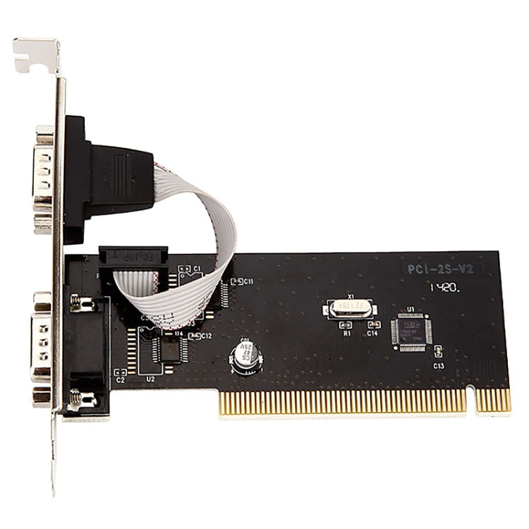 RS232 Serial Port TX382B 2 Port Pci to 9 Pin Com Riser Card Adapter with Tracking Number