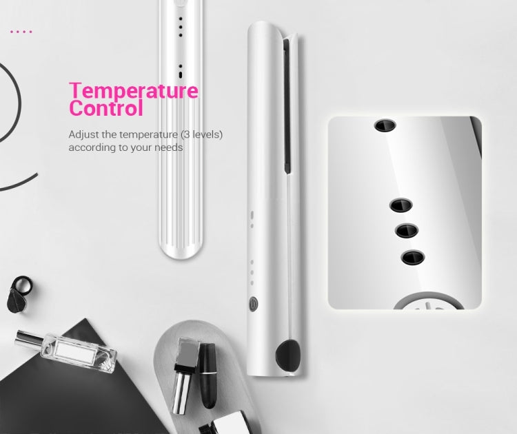 K-SKIN Portable Rechargeable Hair Straightener Curler Ceramic Iron Styling Tool Cordless Adjustable Temperature Fast Heat