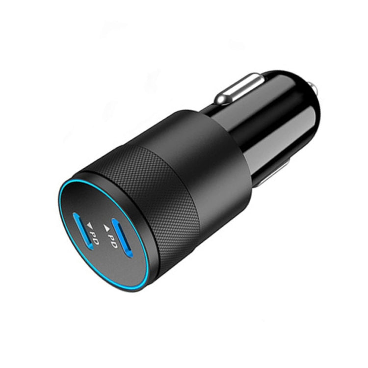 Dual PD 3.0 40W USB-C / Type-C Car Charger with 1m USB-C / Type-C to 8 Pin Data Cable, with USB-C / Type-C to 8 Pin Cable