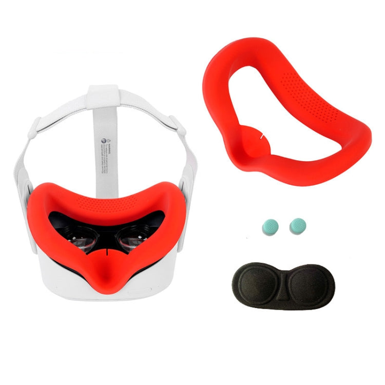 JD-391215 Suitable for Oculus Quest2 Generation VR Eye Mask Silicone Cover + Lens Cover Set