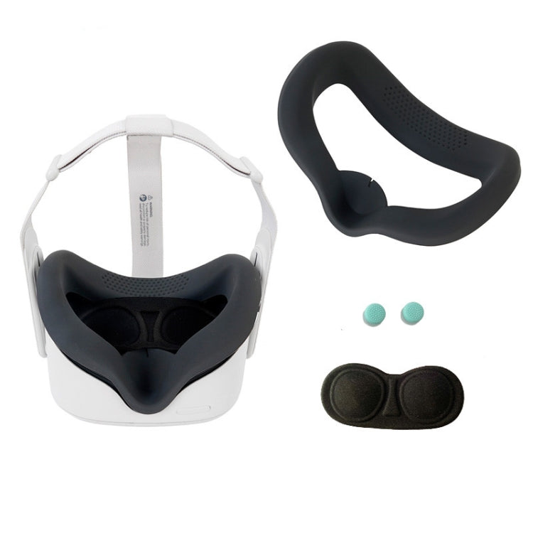 JD-391215 Suitable for Oculus Quest2 Generation VR Eye Mask Silicone Cover + Lens Cover Set