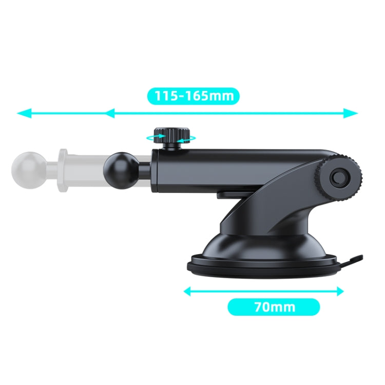 A190+X33 Car Phone Holder Dashboard Sucker Mount Telescopic Long Arm Stand