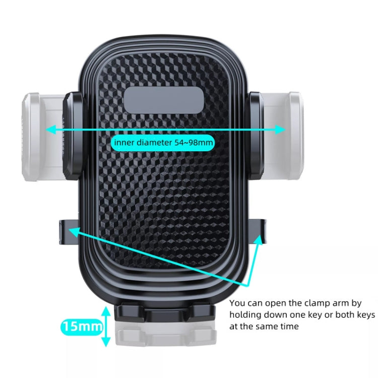 A190+X51 Car Phone Holder Dashboard Windshield Sucker Mount Bendable Long Arm Stand