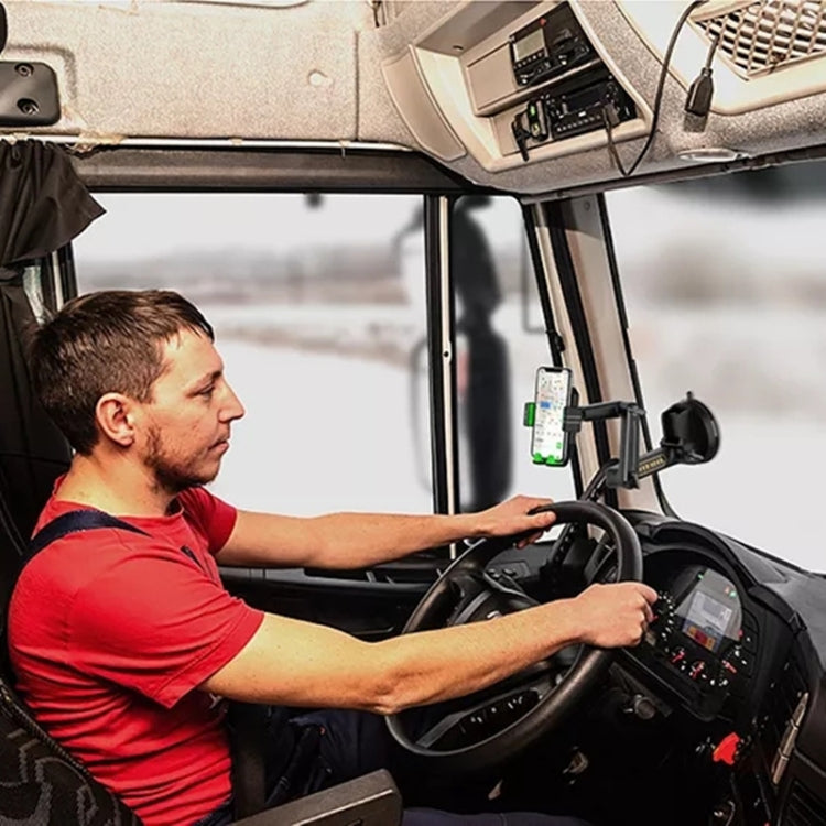 D001 Mount For Truck Excavator Forklift Long Arm Sturdy Cell Phone Holder