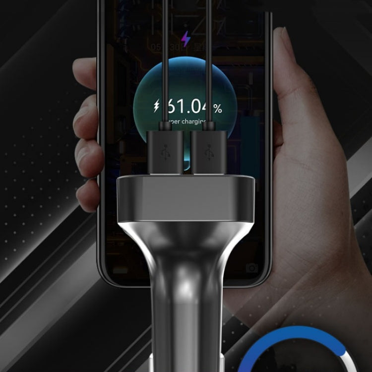 PDF19 PD25W QC3.0 Mobile Phone Fast Charger Adapter USB+Type-C Car Bluetooth Adapter