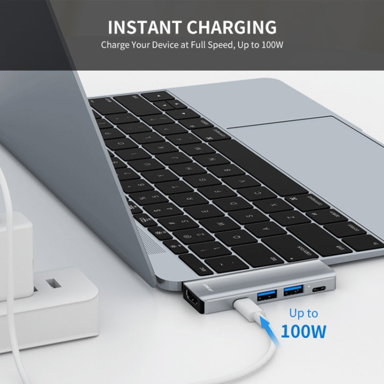 ENKAY Hat-Prince 5 in 2 Hub Type-C to 4K HDMI / USB 3.0 Docking Station Adapter for MacBook