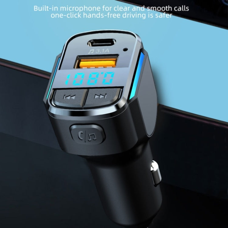 C34 Car Bluetooth 5.0 Charger FM Transmitter Cigarette lighter MP3 Music Player