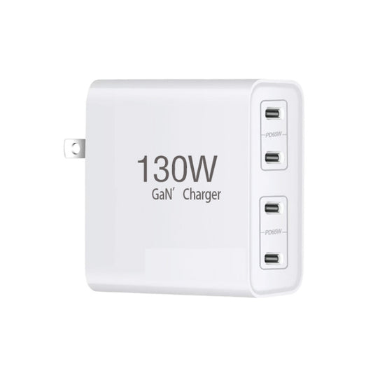 GaN130W 4-Port USB-C PD65W / PD30W Multi Port Type-C Charger for Notebook Series