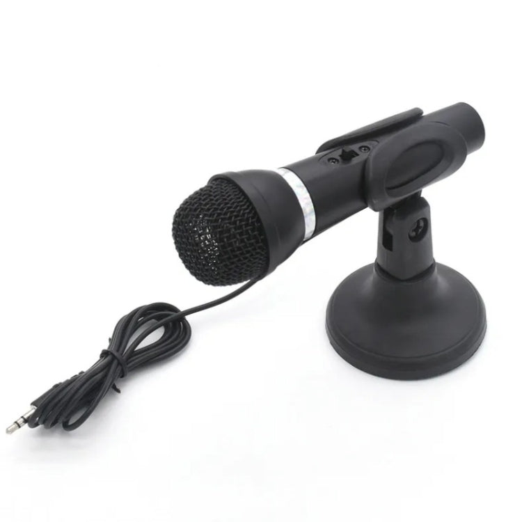 K-307 3.5mm Home Stereo MIC Computer Desktop Chatting Gaming Microphone with Stand