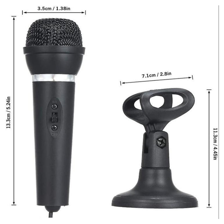 K-307 3.5mm Home Stereo MIC Computer Desktop Chatting Gaming Microphone with Stand