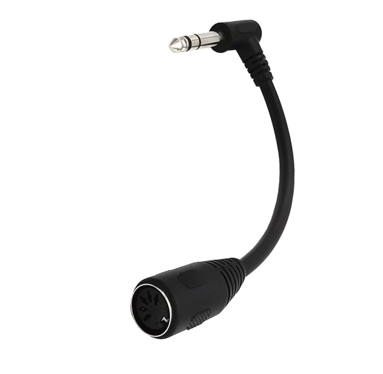 JUNSUNMAY 6.35mm 1/4 inch Male to Female 5 Pin MIDI Audio Stero Adapter, Cable Length: 20cm