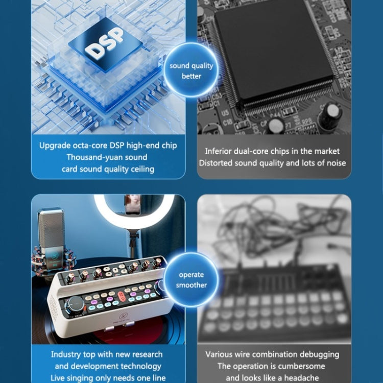 S18 Family KTV Desktop Live Special Sound Card Audio All-In-One Phone Singing Karaoke Microphone Equipment Full Set