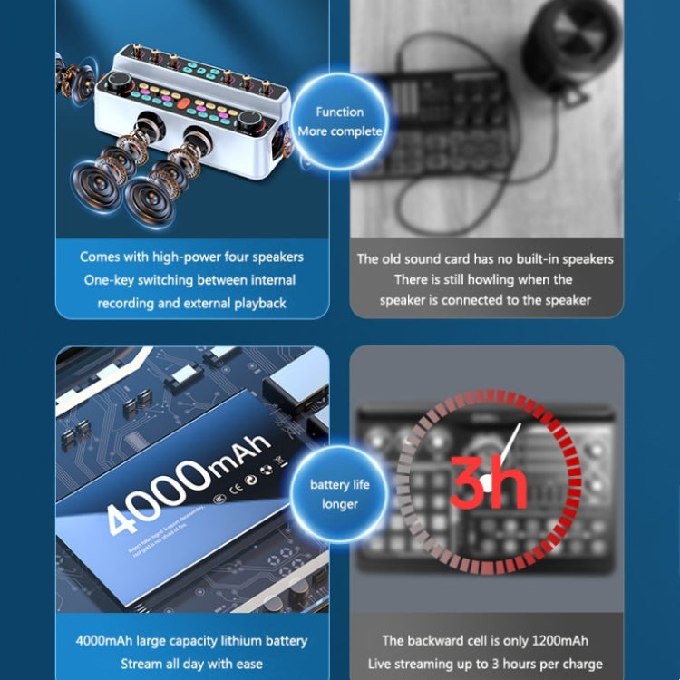 S18 Family KTV Desktop Live Special Sound Card Audio All-In-One Phone Singing Karaoke Microphone Equipment Full Set