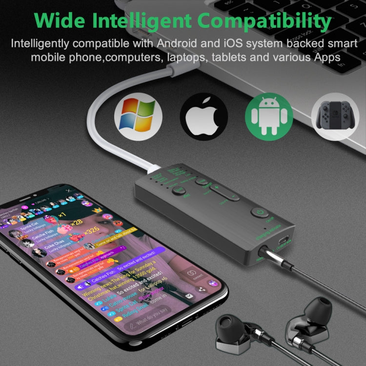 M1 Portable Mini Voice Changing Modulator with Adjustable Voice Functions & Phone Computer & Sound Card & Mic Tool