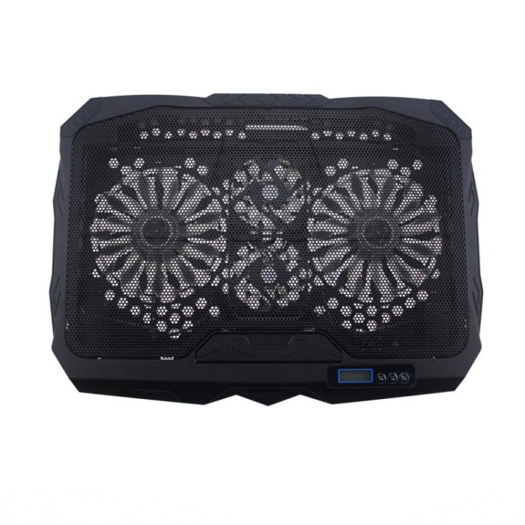 S18 Aluminum Four Fans Gaming Laptop Cooling Pad Foldable Holder with Wind Speed Display