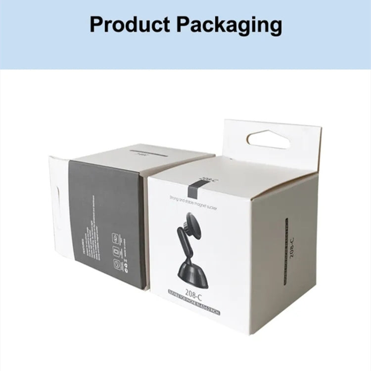 208-C Black 360 Degree Rotation Dashboard Windshield Magnetic Mobile Phone Car Holder