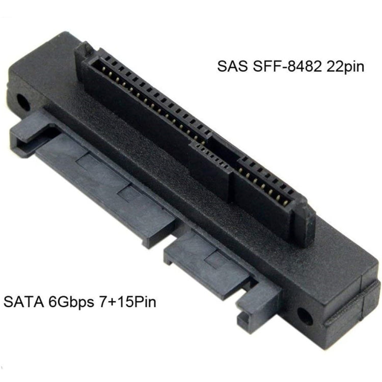 JUNSUNMAY SAS 22 Pin to 7 Pin + 15 Pin SATA Hard Disk Drive Raid Adapter