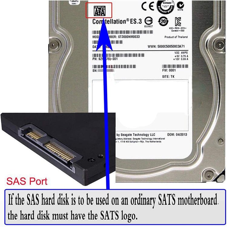 JUNSUNMAY SAS 22 Pin to 7 Pin + 15 Pin SATA Hard Disk Drive Raid Adapter