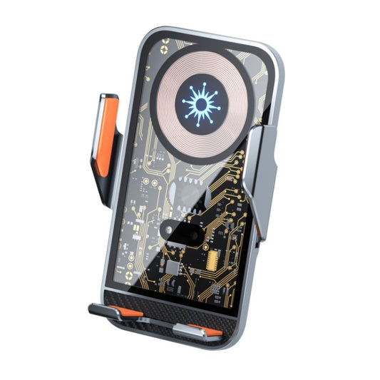 C10 Car Navigation Infrared Sensor Transparent Wireless Charger 15W Fast Charger Phone Stand