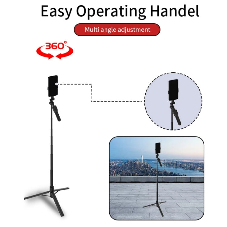 JMARY KT239 Rotation Design Camera Mount Holder 1.75m Telescopic Phone Selfie Stick Tripod