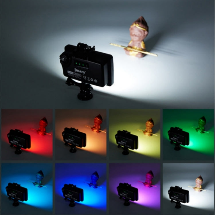 JMARY FM-72RGB Rechargeable Diving Photography RGB IPX8 Waterproof Camera LED Fill Light