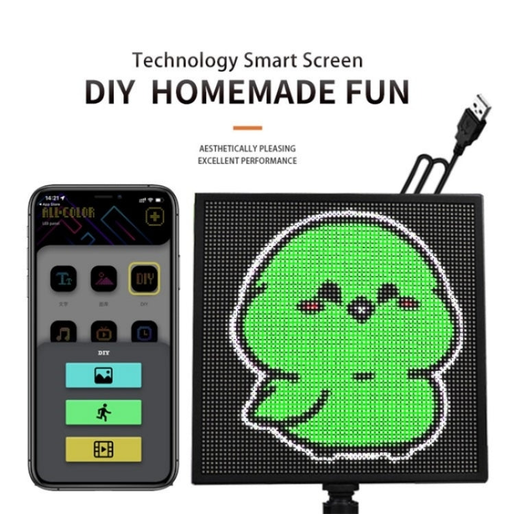 P64L Car Rear Windshield Scrolling Message LED Matrix Panel DIY Text Pattern Expression Screen