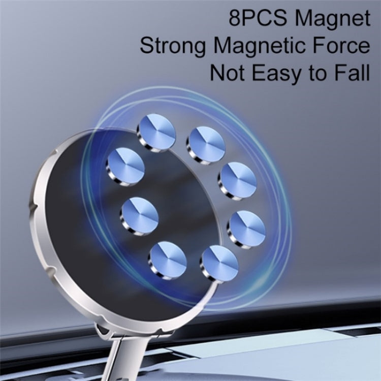 G158 360-Degree Rotating Metal Phone Stand Dashboard Folding Magnetic Car Mount