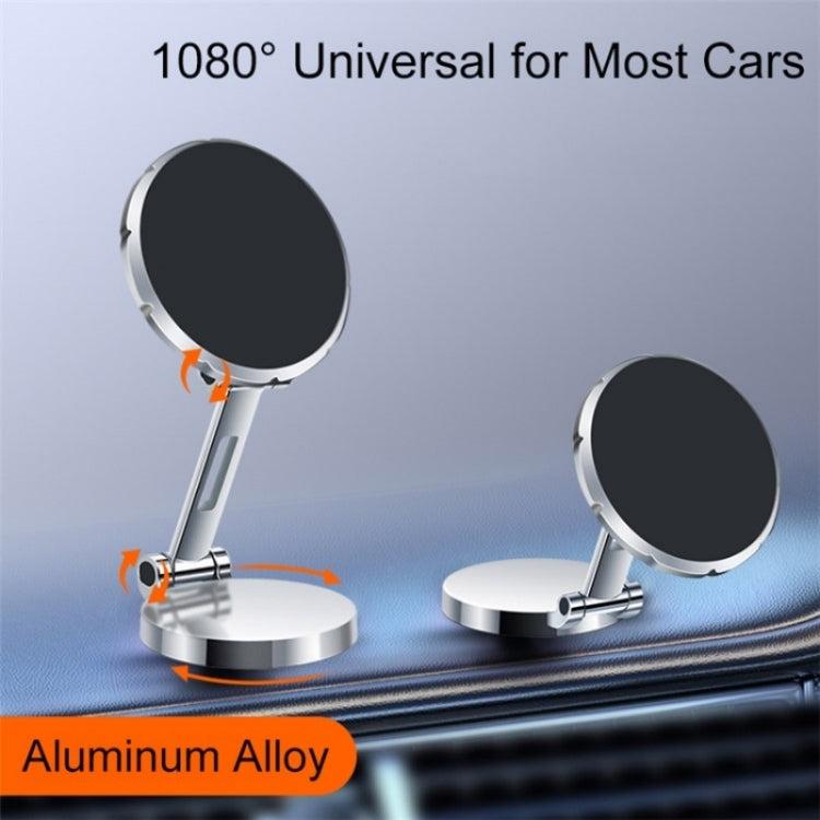 G158 360-Degree Rotating Metal Phone Stand Dashboard Folding Magnetic Car Mount