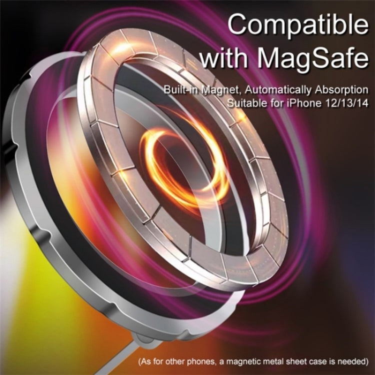 G118 1080-Degree Rotating Folding Magnetic Phone Holder Dashboard Suction Cup Car Mount