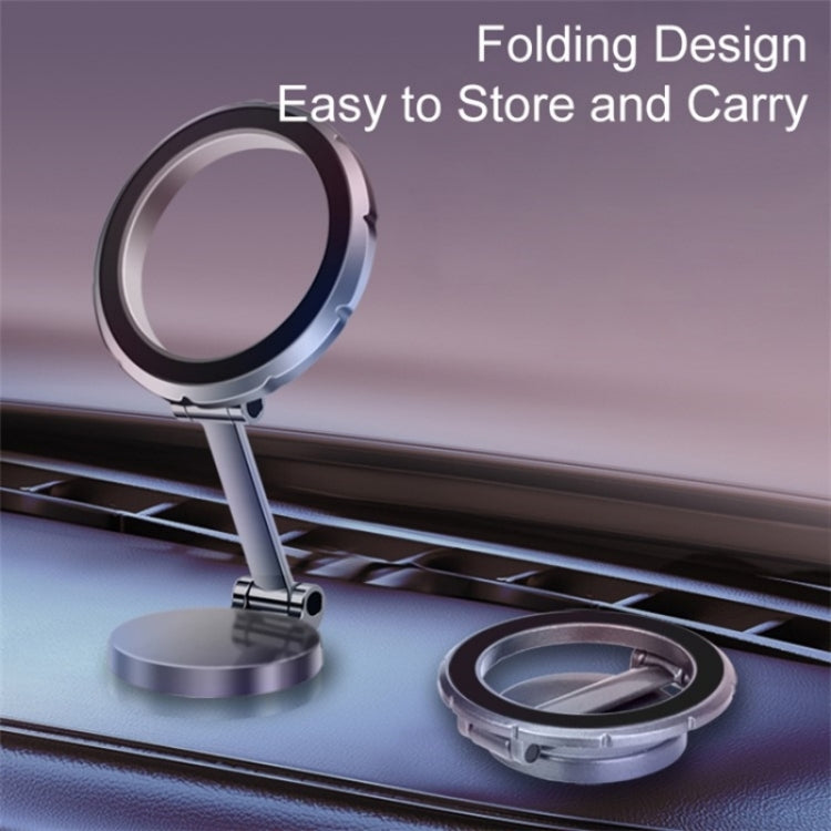 G118 1080-Degree Rotating Folding Magnetic Phone Holder Dashboard Suction Cup Car Mount