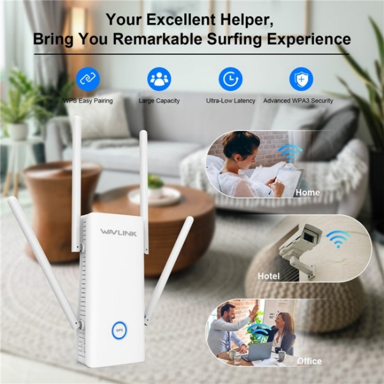 WAVLINK WN583AX1 Ethernet Port AX1800 WiFi6 1.8Gbps Dual Band WiFi Booster Wireless Router