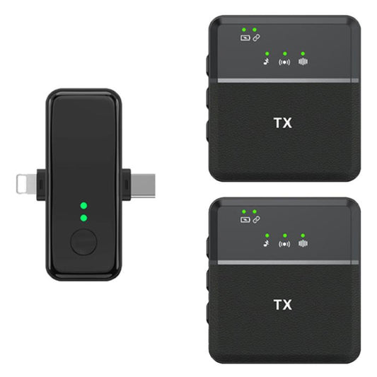 SX31 3 in 1 Lavalier 2.4G Wireless Noise Reduction Mic with Dual Transmitter + Receiver