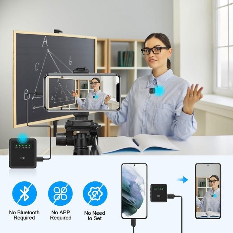 USB Lavalier Wireless Microphone for iPhone & iPad & Android & Cameras