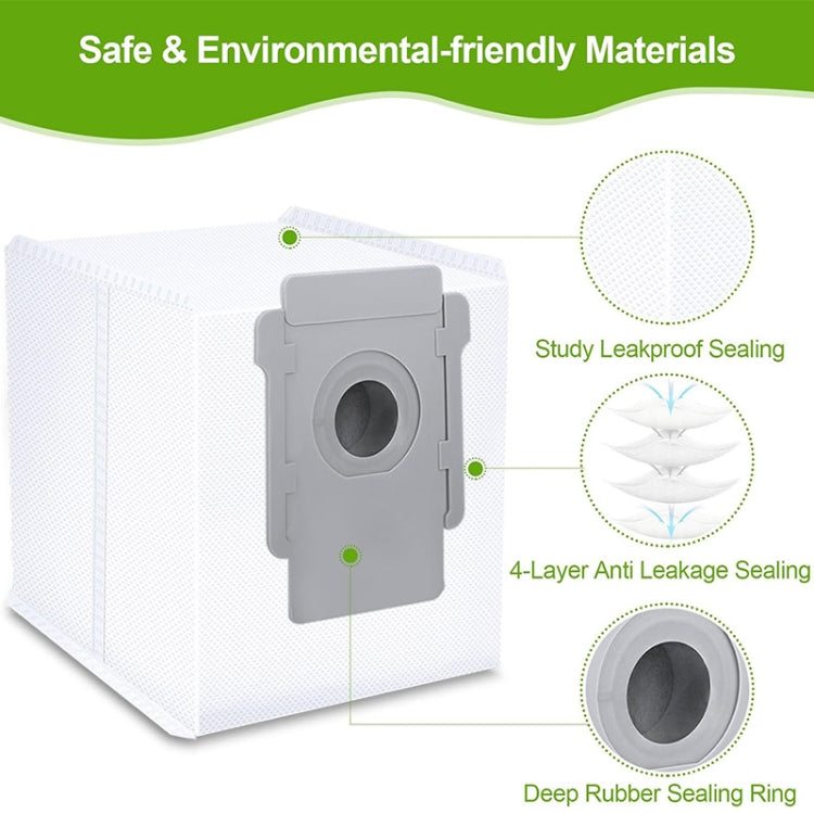 JUNSUNMAY 5pcs For iRobot Roomba i & s & j Series  i8 / i8+ / s9 / s9+ Vacuum Bags Automatic Disposal Dust Bags