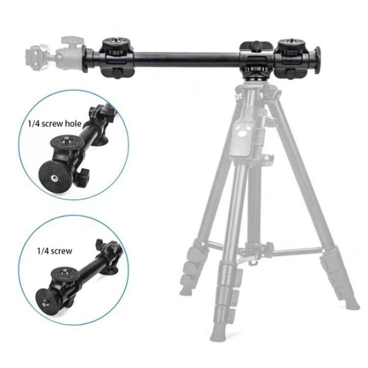 YUNTENG VCT-369 For Tripod Stabilizer Camera Horizontal Aluminum Alloy Gimbal Extension Pole