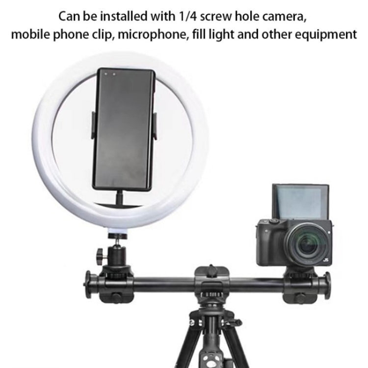 YUNTENG VCT-369 For Tripod Stabilizer Camera Horizontal Aluminum Alloy Gimbal Extension Pole