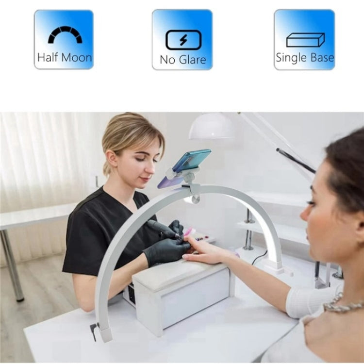 M12X Foldable LED Half Moon Lamp Touch Control Nail Art Lamp, Length: 56cm