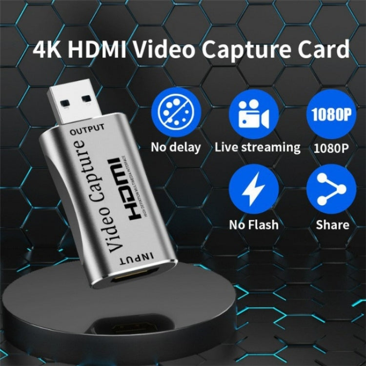 C30 For Game Live Streaming Aluminum Alloy USB Male to HDMI Female HD Video Capture Card