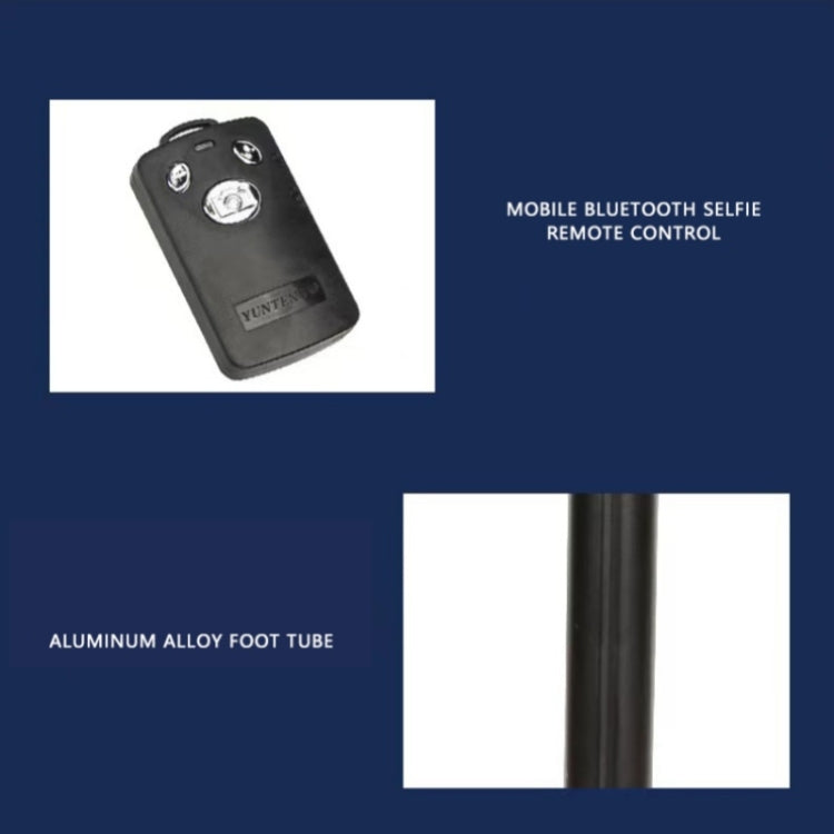 YUNTENG VCT-6688 Bluetooth Selfie Stick Camera Phone Holder Live Streaming Extendable Tripod
