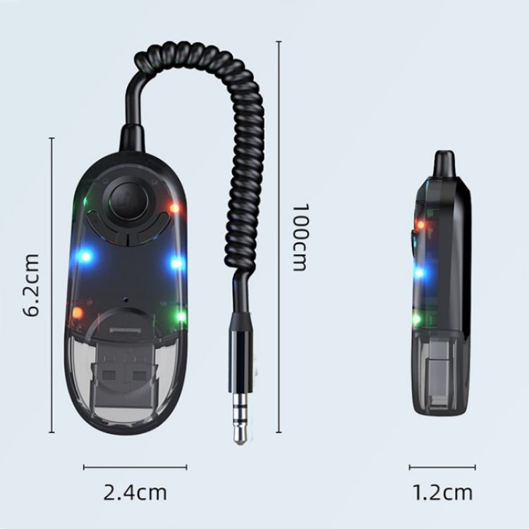 W9 Car Bluetooth Music Receiver USB Bluetooth 5.3 Adapter Wireless Audio Receiver