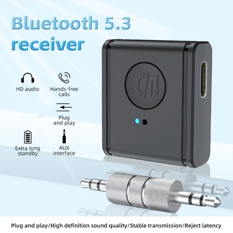 B1 Bluetooth 5.3 AUX Receiver 3.5mm Car Audio Adapter HiFi Sound Hand-Free Call