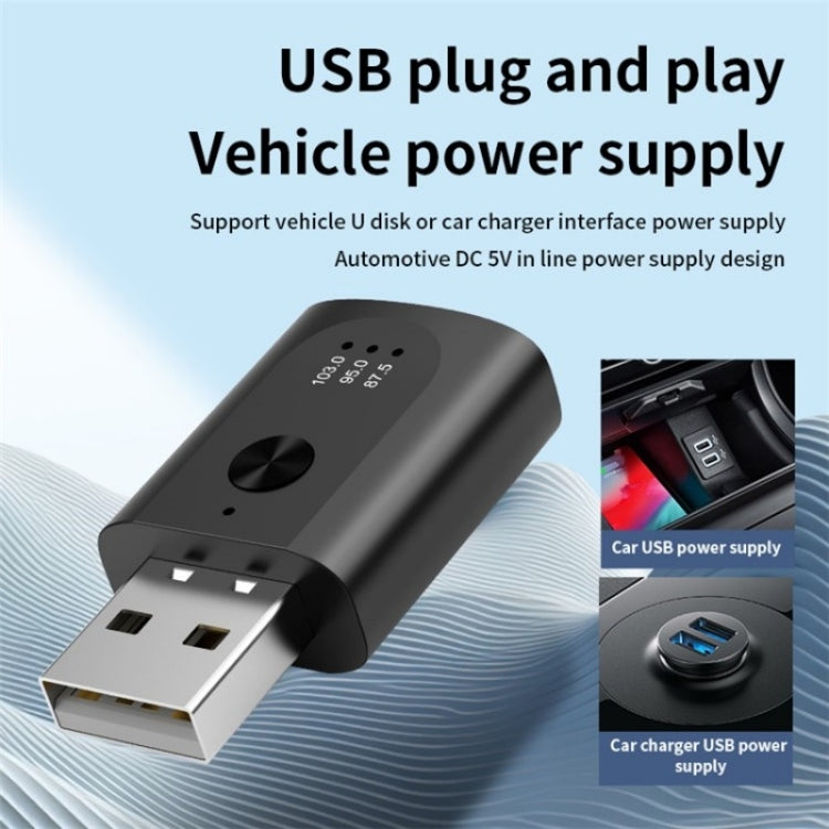 M08 USB Bluetooth 5.3 Adapter Hands-Free Call Car Wireless Audio Receiver